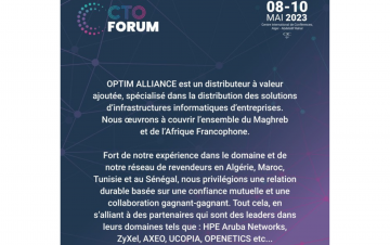 Optim Alliance au CTO Forum Algeria 2023